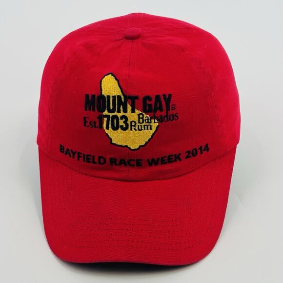 Mount Gay Barbados Rum Hat Red Strapback 2014 Bayfield Race Week Regatta Sailing - Picture 1 of 6